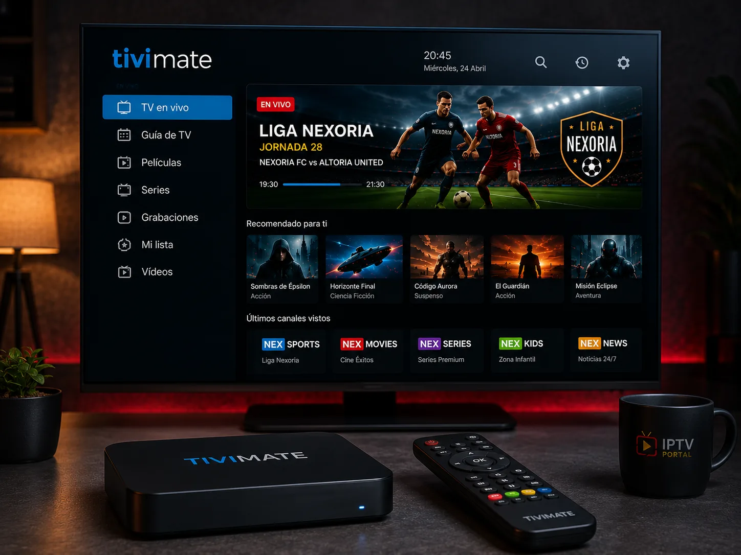 TiviMate listo para configurar IPTV Portal